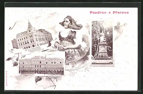 AK Prerov, Hotel Zalozensky dum, Denkmal