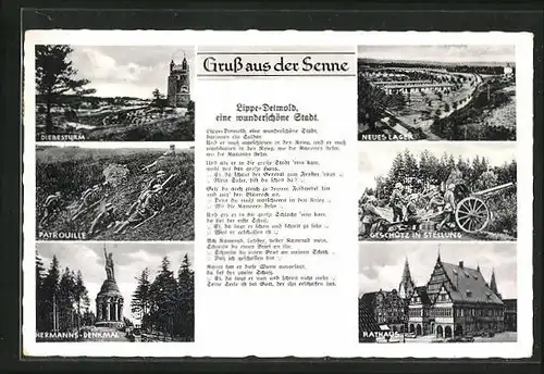 AK Sennelager, Diebesturm, Geschütz in Stellung, Neues Lager