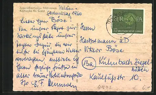 AK Körbecke /Kr. Soest, Jugendherberge Möhnesee