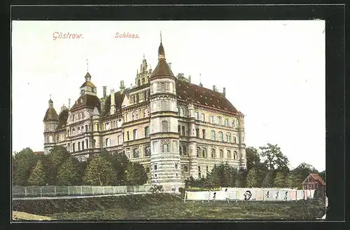 AK Güstrow, Ansicht des Schlosses