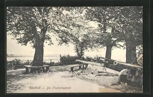 AK Rostock, Kanonen am Aussichtspunkt Fischerbastion