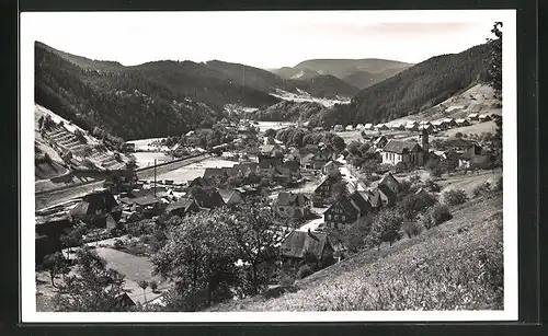 AK Schenkenzell, Ortsansicht vom Berg