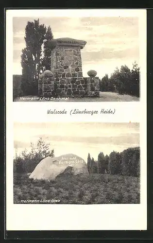 AK Walsrode, Hermann-Löns-Denkmal und Grab
