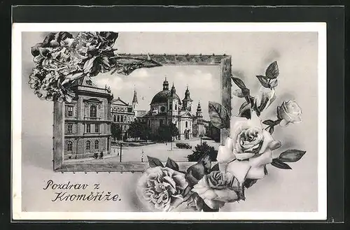 AK Kromeriz, Blick auf St. Johannes Kirche