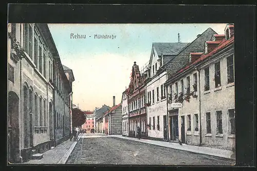 AK Rehau, Mühlstrasse mit Geschäft