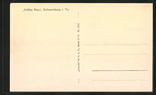 AK Schwarzburg i. Th., Café Rau