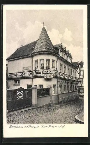 AK Bensheim /Bergstrasse, Gasthaus zum Präsenzhof