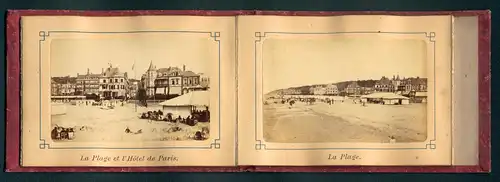 12 Fotografien im Album, unbekannter Fotograf, Ansicht Trouville, Vue Generale des Villas, Les Jetées, L'Avant-Port u.a.