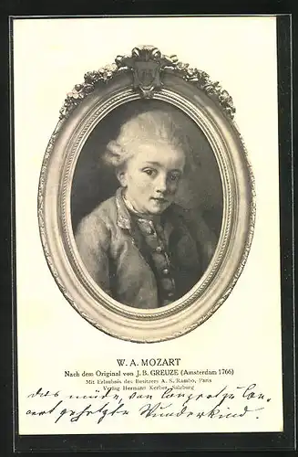 AK Komponist W. A. Mozart im Kindesalter