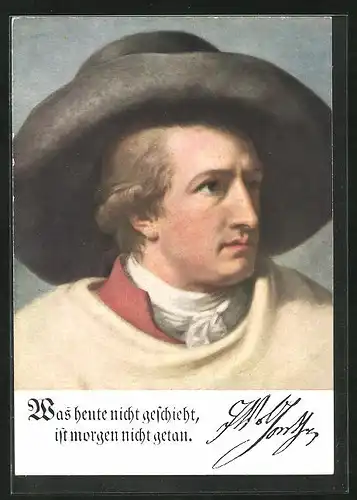 AK Zitat des Dichterfürsten Goethe