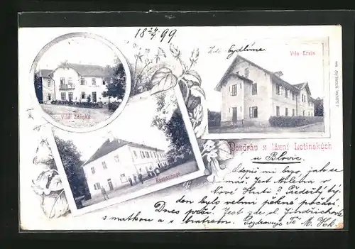 AK Lazne Letiny, Villa Zdenka, Restaurace, Vila Ervin