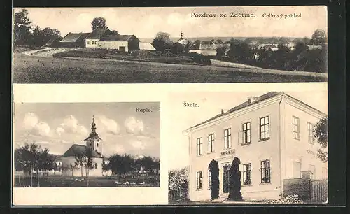 AK Zdetin, Celkovy pohled, Kaple, Skola