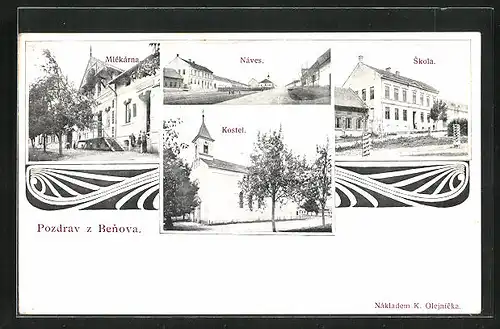 AK Benov, Naves, Kostel, Skola