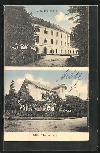 AK Gross-Ullersdorf, Villa Franziska, Villa Fürstenhaus