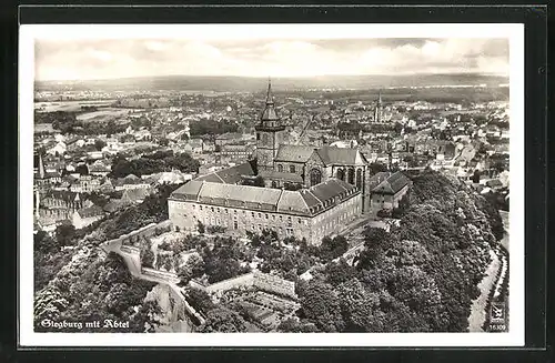 AK Siegburg, Totalansicht mit Abtei