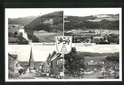 AK Overath a. d. Agger, Hauptstrasse, Kinderheim, Gesamtansichten