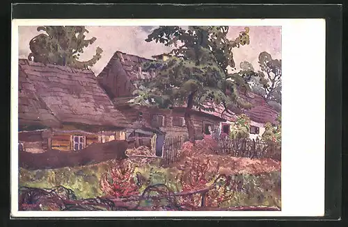 Künstler-AK Valasske Klobouky, Zaboskreky