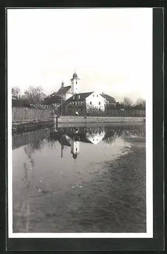 AK Kelc, Blick auf Ort mit Kirche