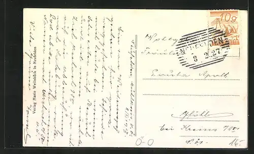 AK Oberfelden, Strassenpartie im Zentrum