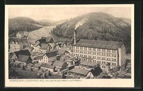 Künstler-AK Lauterbach, Holzgehäusefabrik Gebrüder Junghans AG