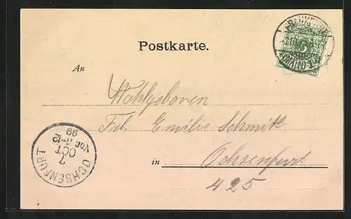 Lithographie Frankfurt-Westend, Palmengarten-Weiher