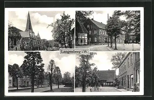 AK Langenberg i. W., Kirche, Teilansichten