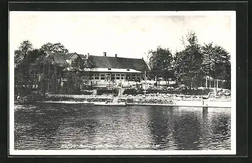 AK Münster i. W., Café-Restaurant Pleistermühle