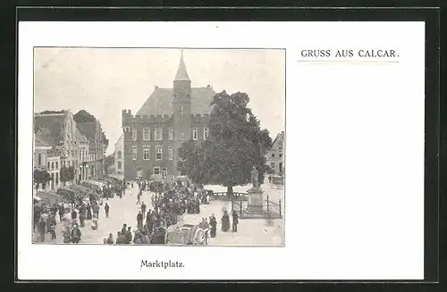 AK Calcar, belebte Markszenerie