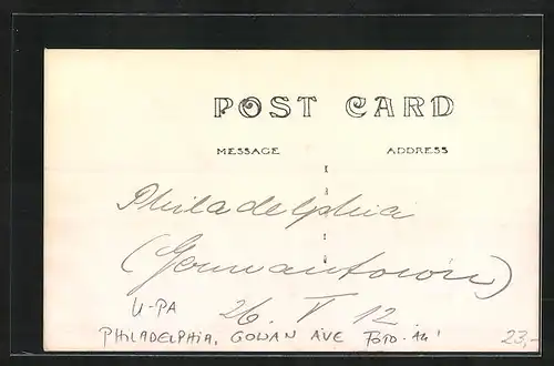 Foto-AK Philadelphia, PA, Gowan Ave