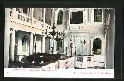 AK Newport, RI, Interior Touro Synagogue