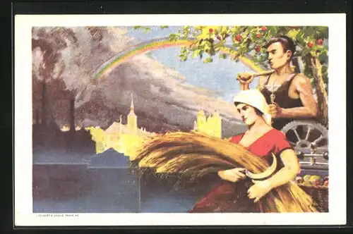 AK Adler Kosteletz / Kostelec nad Orlici, Krajinska vystava 1935, Ausstellung