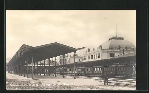 AK Constantinople, Gare des Chemins de fer Orientaux, Bahnhof