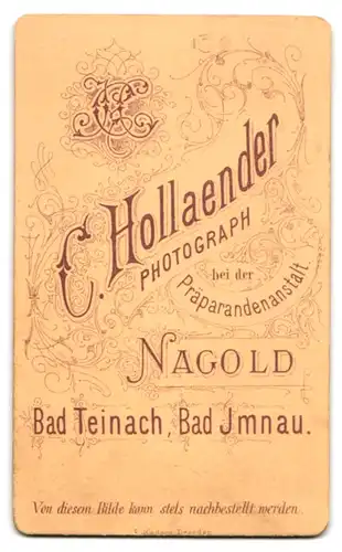 Fotografie C. Hollaender, Nagold, Bad Teinach, Portrait hübsches Kind in modischer Kleidung