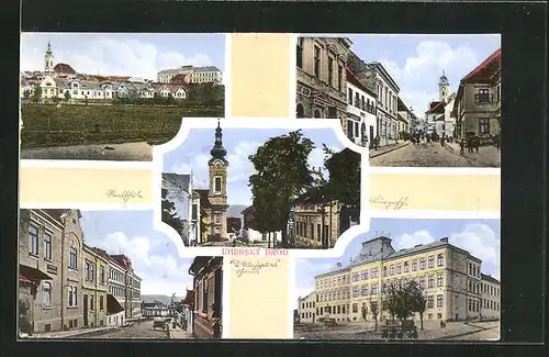 AK Uherský Brod, Verschiedene Historische Strassenpartien