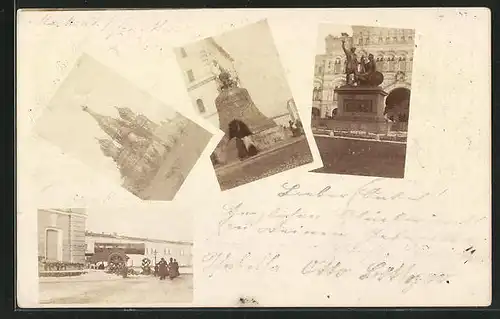 AK Moskau, Kirche, Denkmal, Kanone