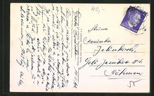 AK Mühldorf a. I., Strassenpartie in der Katharinen-Vorstadt