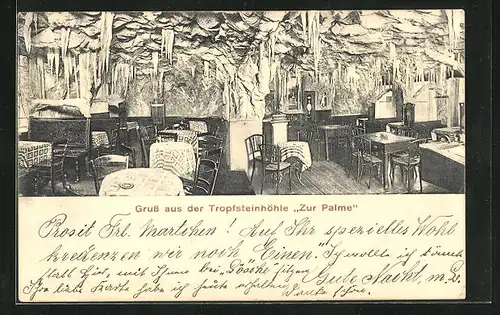 AK Rendsburg, Restaurant Zur Palme, Tropfsteinhöhle, Grafenstrasse