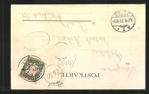 AK Regnitzlosau, Ortsansicht vom Feld aus