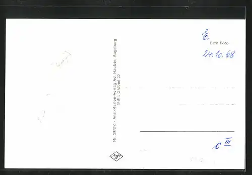 AK Rehau bei Monheim, Gasthaus Franz Gerstner, Südansicht, Schule