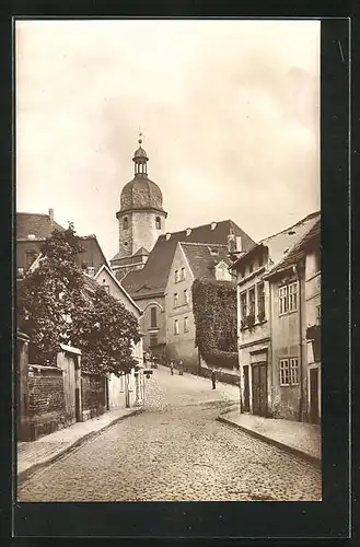 AK Naumburg a. S., Strassenpartie mit Ottmarkirche