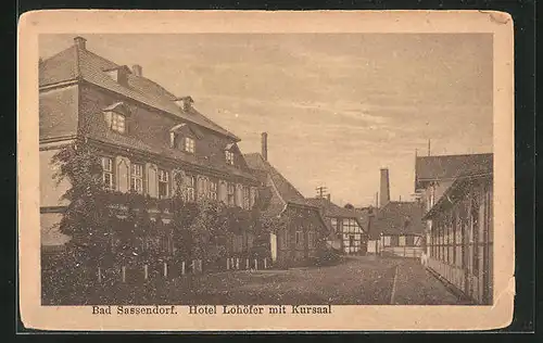 AK Bad Sassendorf, Hotel Lohöfer mit Kursaal