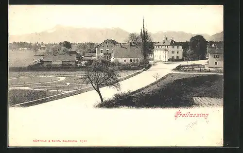 AK Freilassing, Ortseingang mit Wohnhäusern