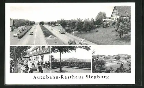AK Siegburg, Restaurant-Raststätte, Autobahn Köln-Frankfurt