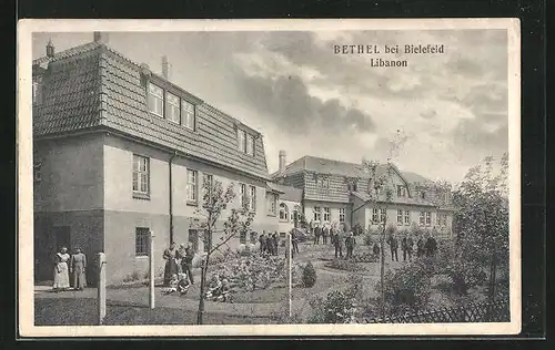 AK Bethel b. Bielefeld, Libanon, Häuser mit Garten