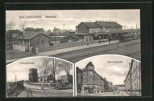 AK Holzwickede, Bahnhof, Unterführung, Bahnhofstrasse
