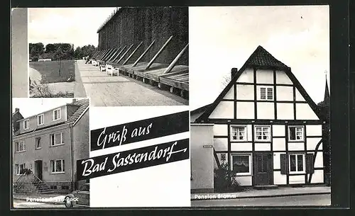 AK Bad Sassendorf, Hotel-Pension Stamm und Hotel-Penion Risse-Peck