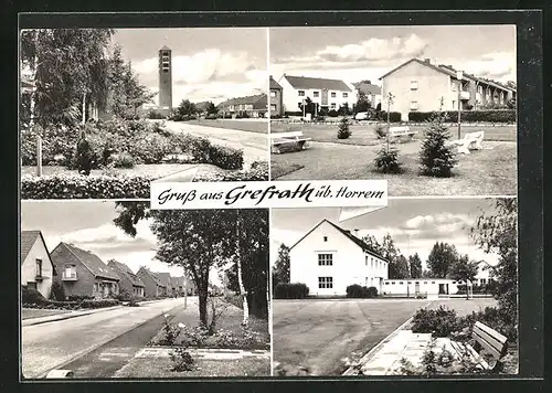 AK Grefrath üb. Horrem, Siedlung, Strassenpartie, Ortspartie
