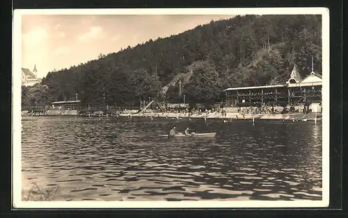 AK Znaim, Städt. Strandbad