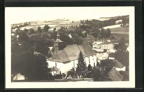 AK Klasterec n. O., Teilansicht mit Kirche