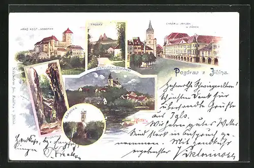 AK Jitschin / Gitschin / Jicin, Trosky, Cerovka, Fortna